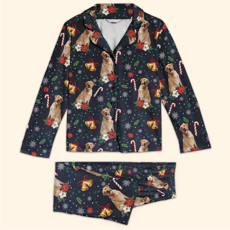 Christmas Pajamas Set - Personalized Photo Women's Pajamas Set
