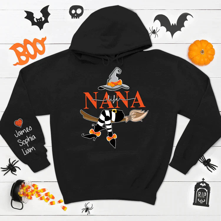 Personalized NANA Life Witch With Kids Names Halloween Gifts