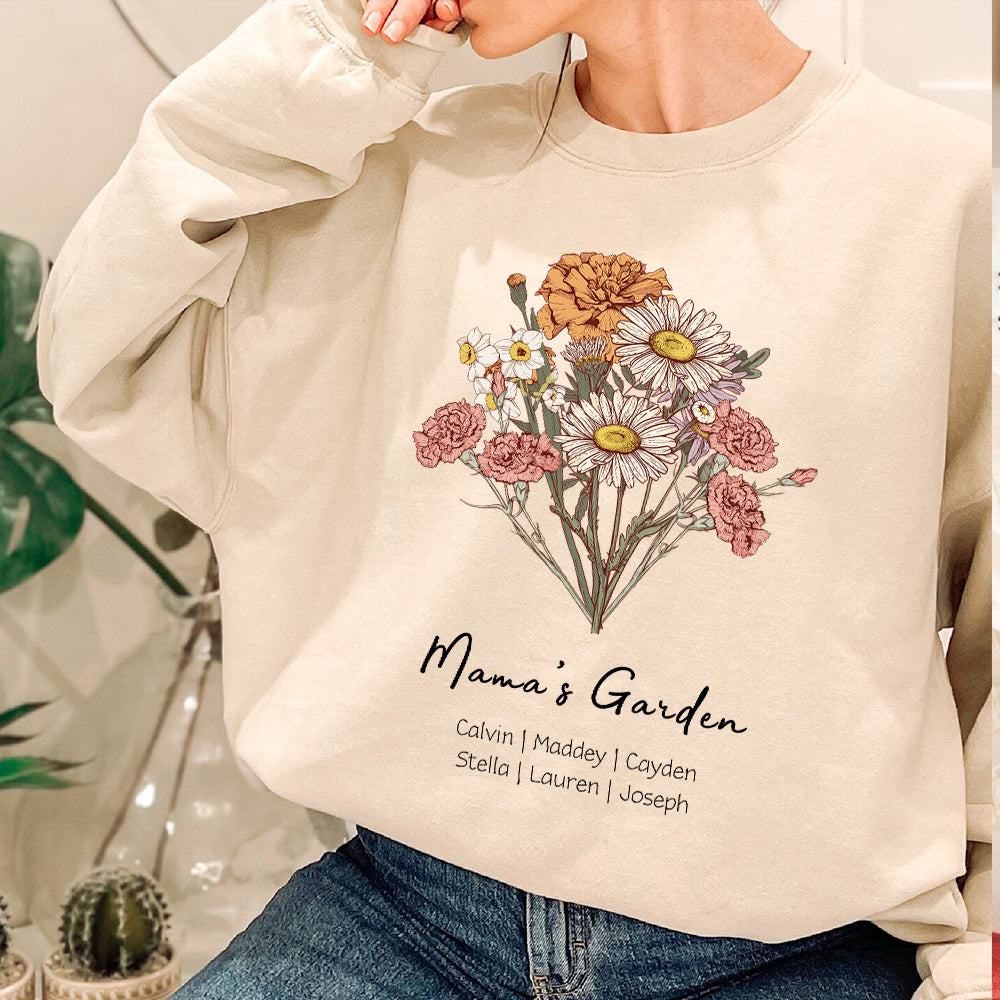 Birth Flower Bouquet Customized Crewneck/Hoodie