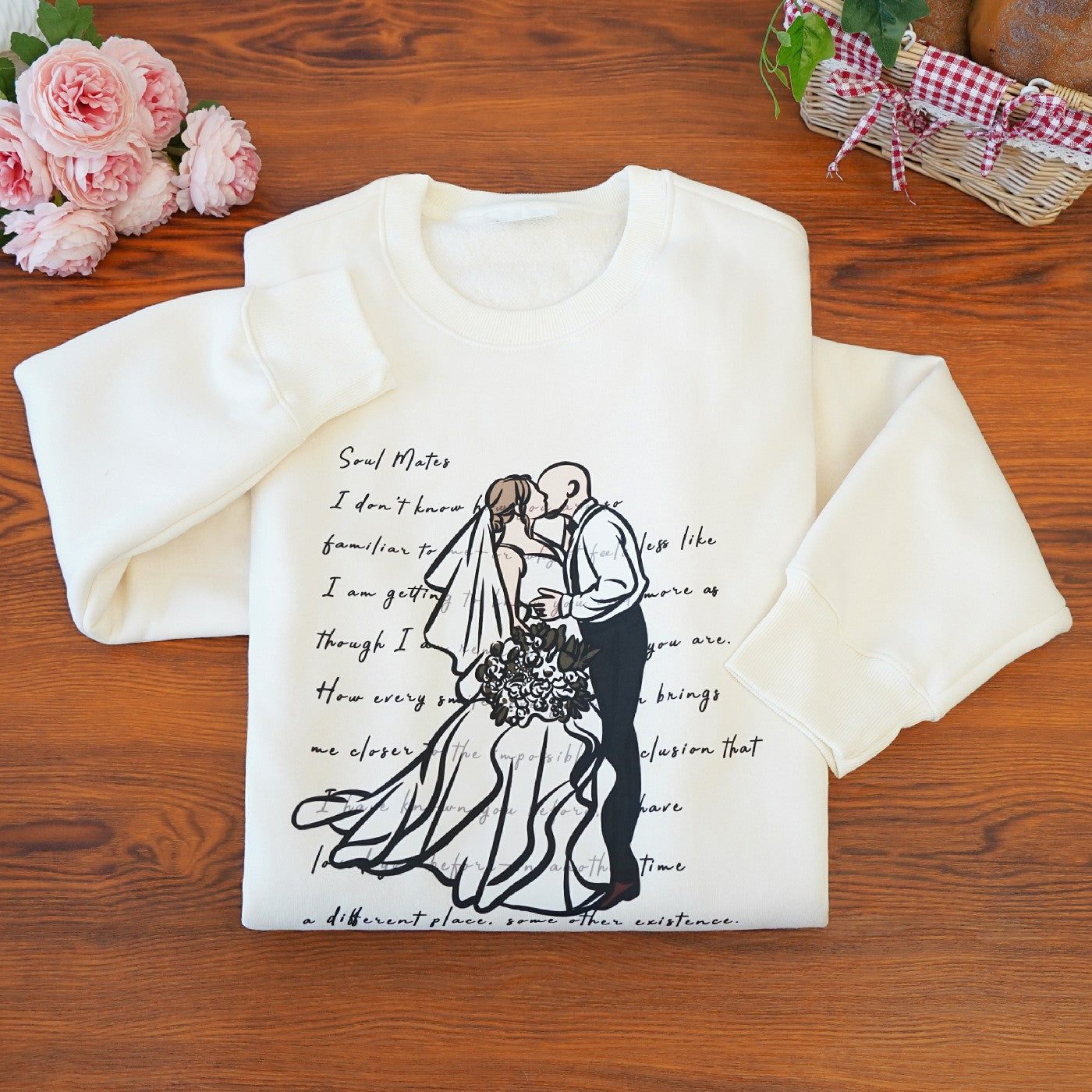 Confession Letter Custom Portrait Hoodie Couple Sweatshirt