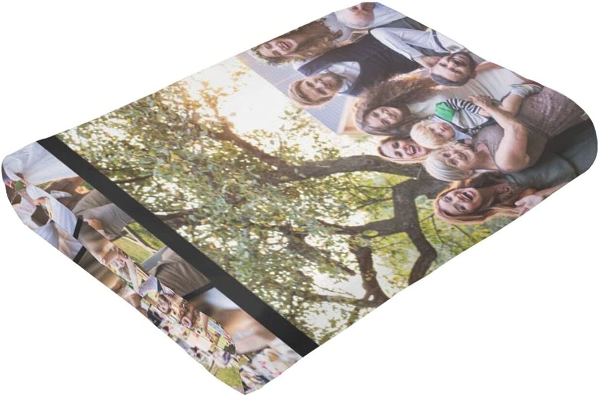 Custom Blanket With Photo Personalized Bedding Throw Blankets For Family Birthday Wedding Gift
