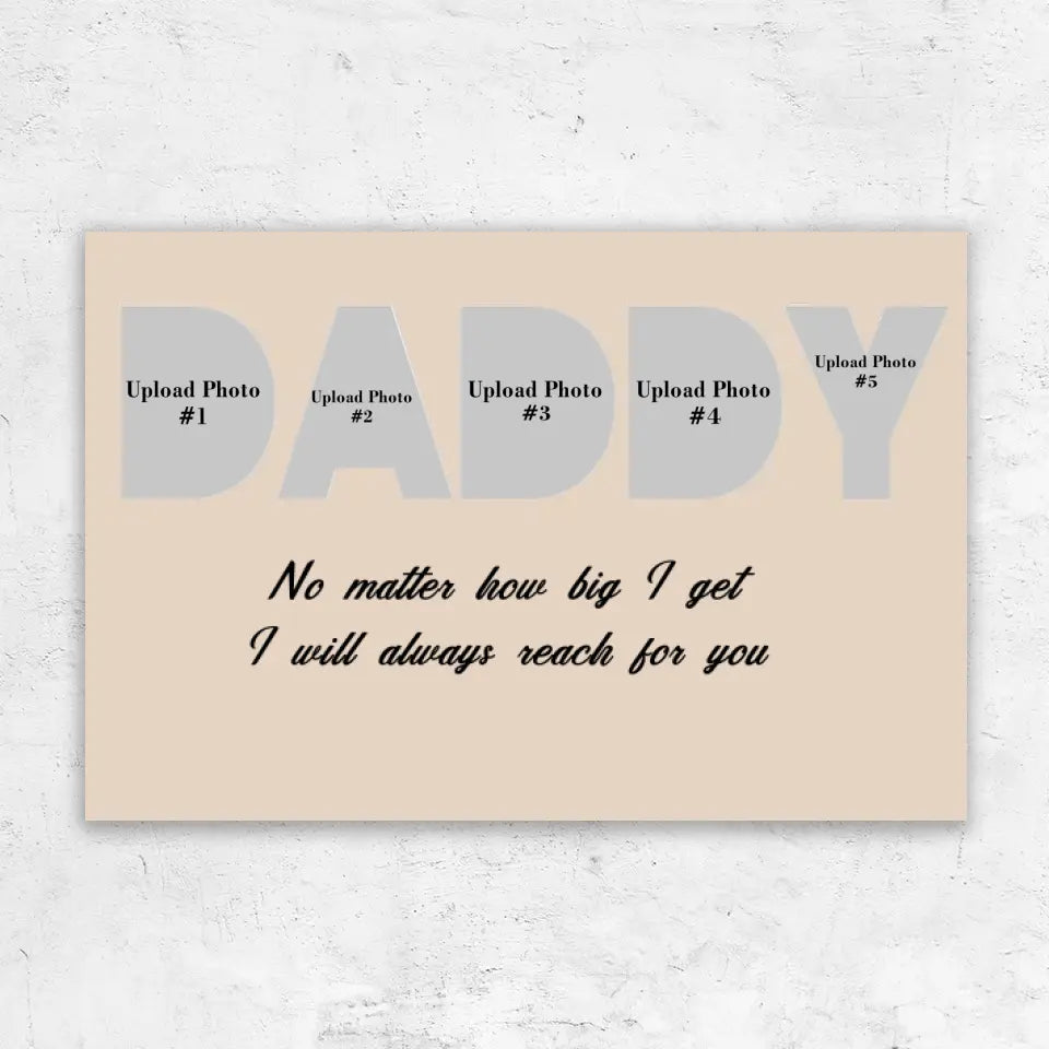 DAD Custom Photo Canvas Gift