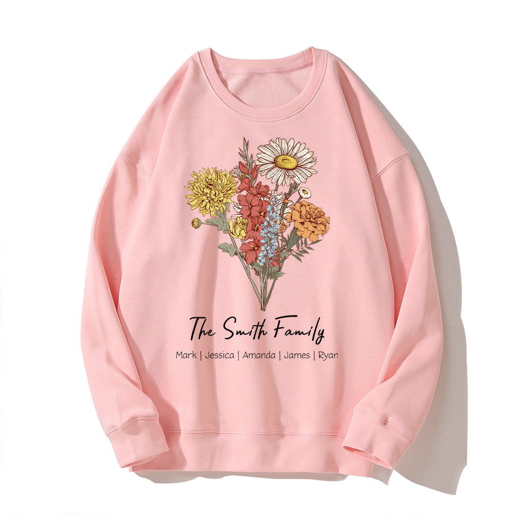 Birth Flower Bouquet Customized Crewneck/Hoodie