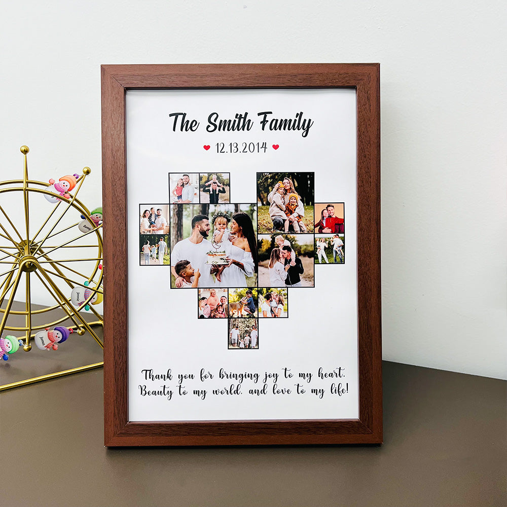 50% OFF⭐️Custom Heart Photo Frame,  Heart Love Collage Anniversary Gift