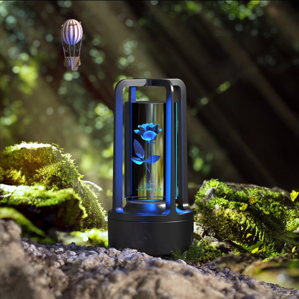 Creative 2 In 1 Audio Acrylic Crystal Touch Lamp And Bluetooth Speaker Valentine's Day Gift