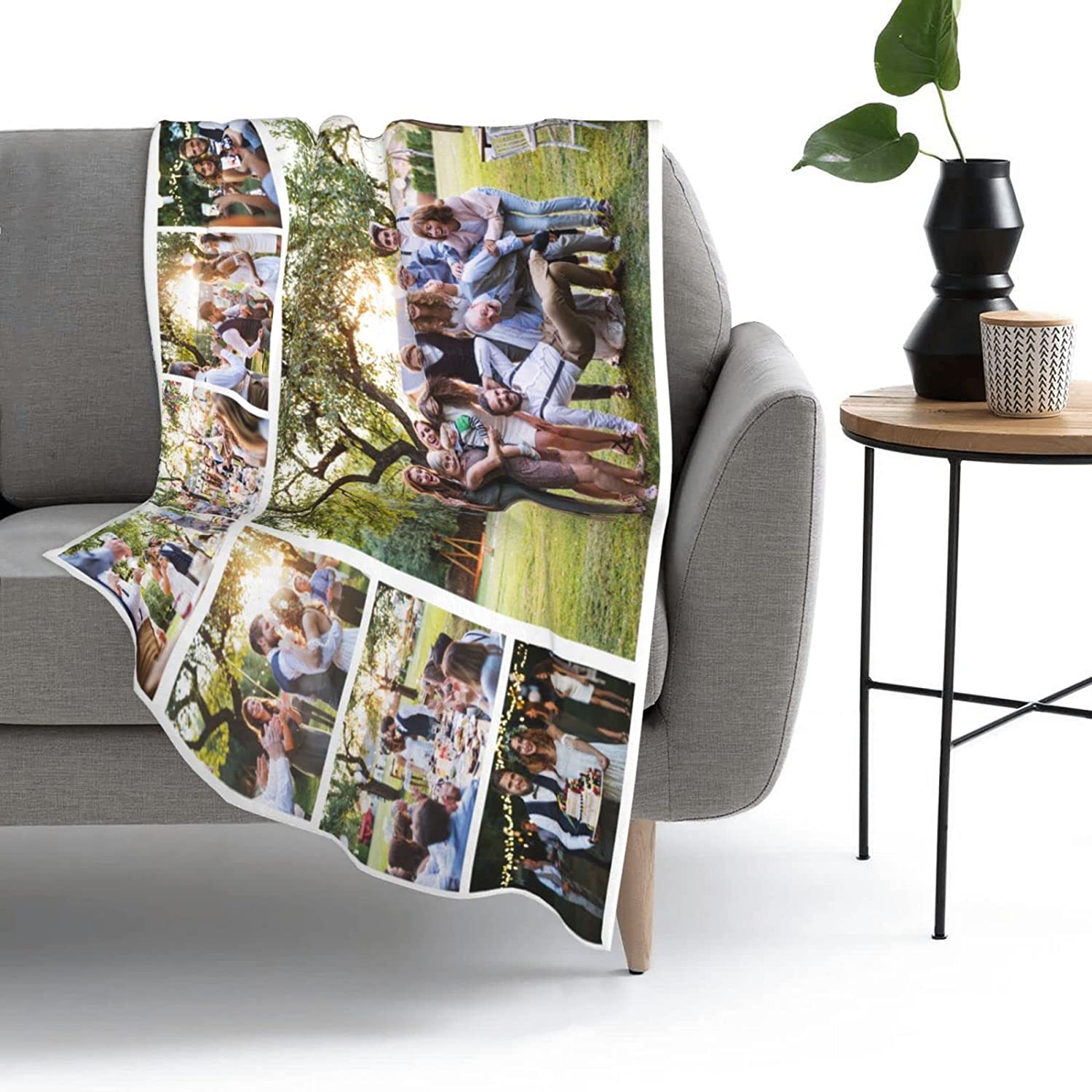 Custom Blanket With Photo Personalized Bedding Throw Blankets For Family Birthday Wedding Gift