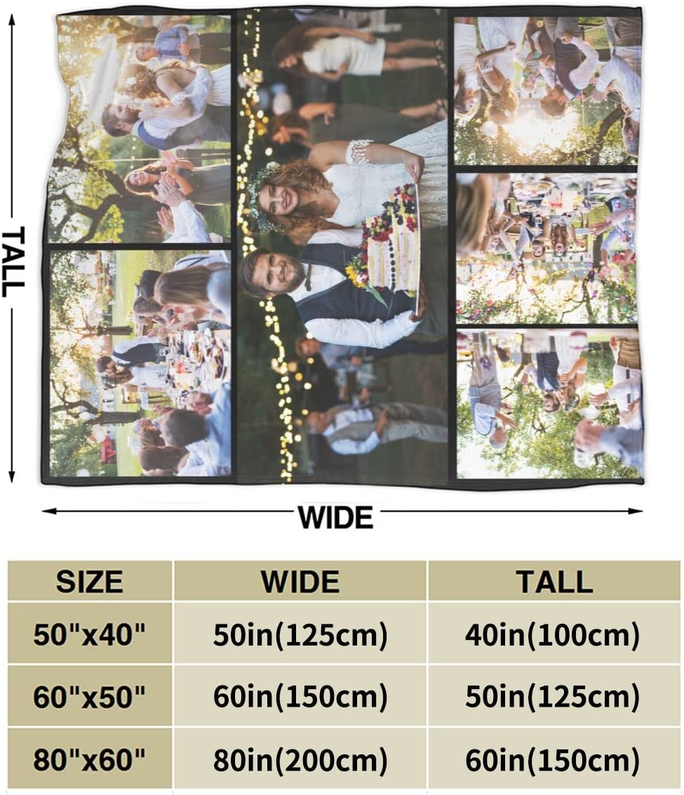 Custom Blanket With Photo Personalized Bedding Throw Blankets For Family Birthday Wedding Gift