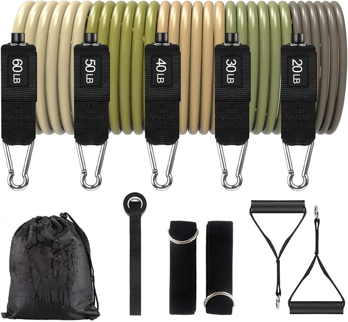Resistance band set with handle for fitness - suitable for men and women