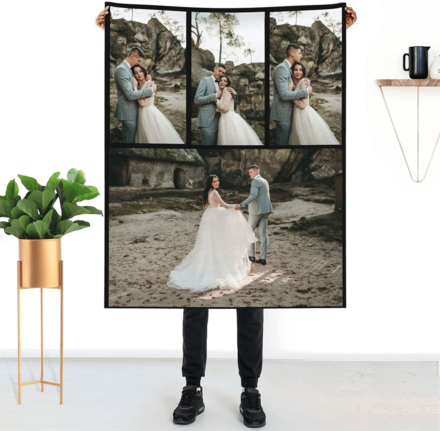 Custom Blanket With Photo Personalized Bedding Throw Blankets For Family Birthday Wedding Gift