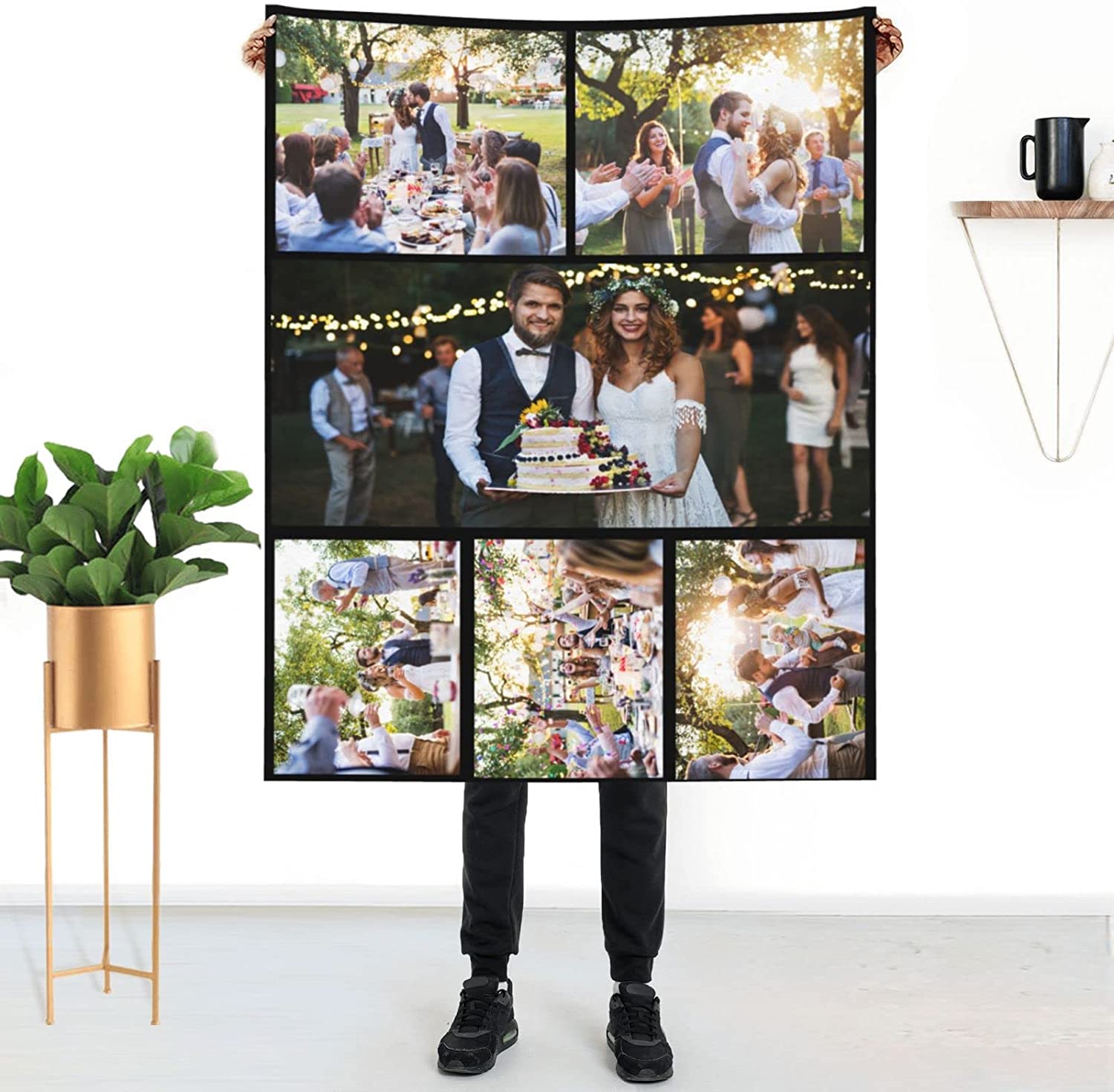 Custom Blanket With Photo Personalized Bedding Throw Blankets For Family Birthday Wedding Gift
