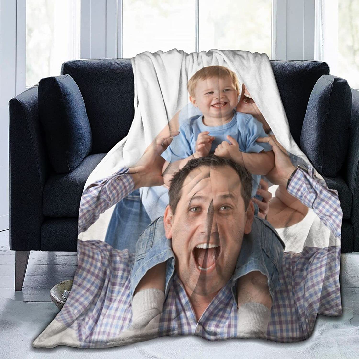 Custom Blanket With Photo Personalized Bedding Throw Blankets For Family Birthday Wedding Gift