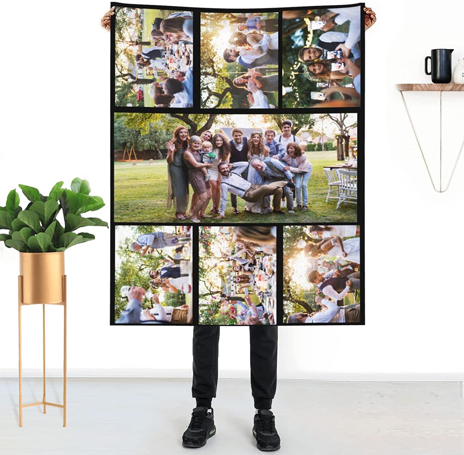 Custom Blanket With Photo Personalized Bedding Throw Blankets For Family Birthday Wedding Gift
