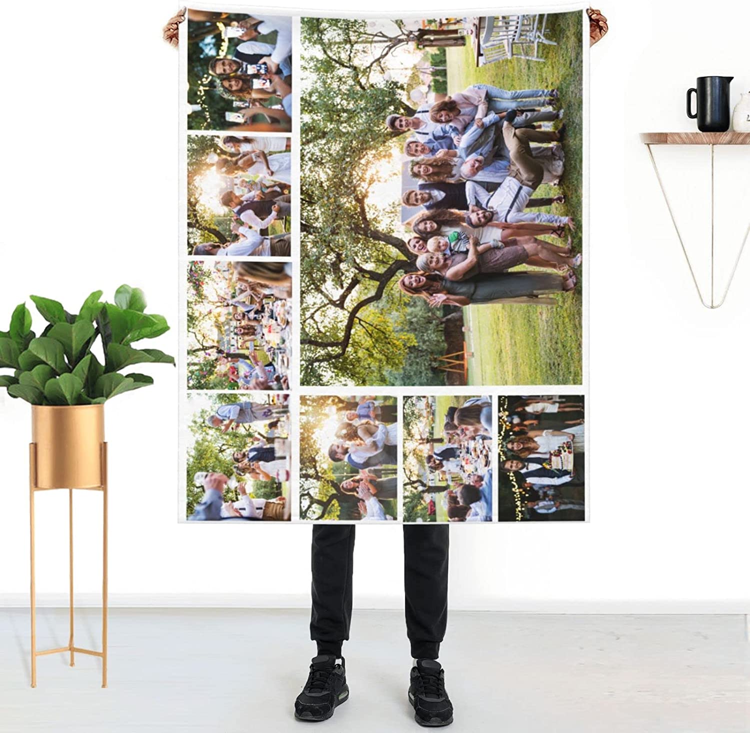 Custom Blanket With Photo Personalized Bedding Throw Blankets For Family Birthday Wedding Gift