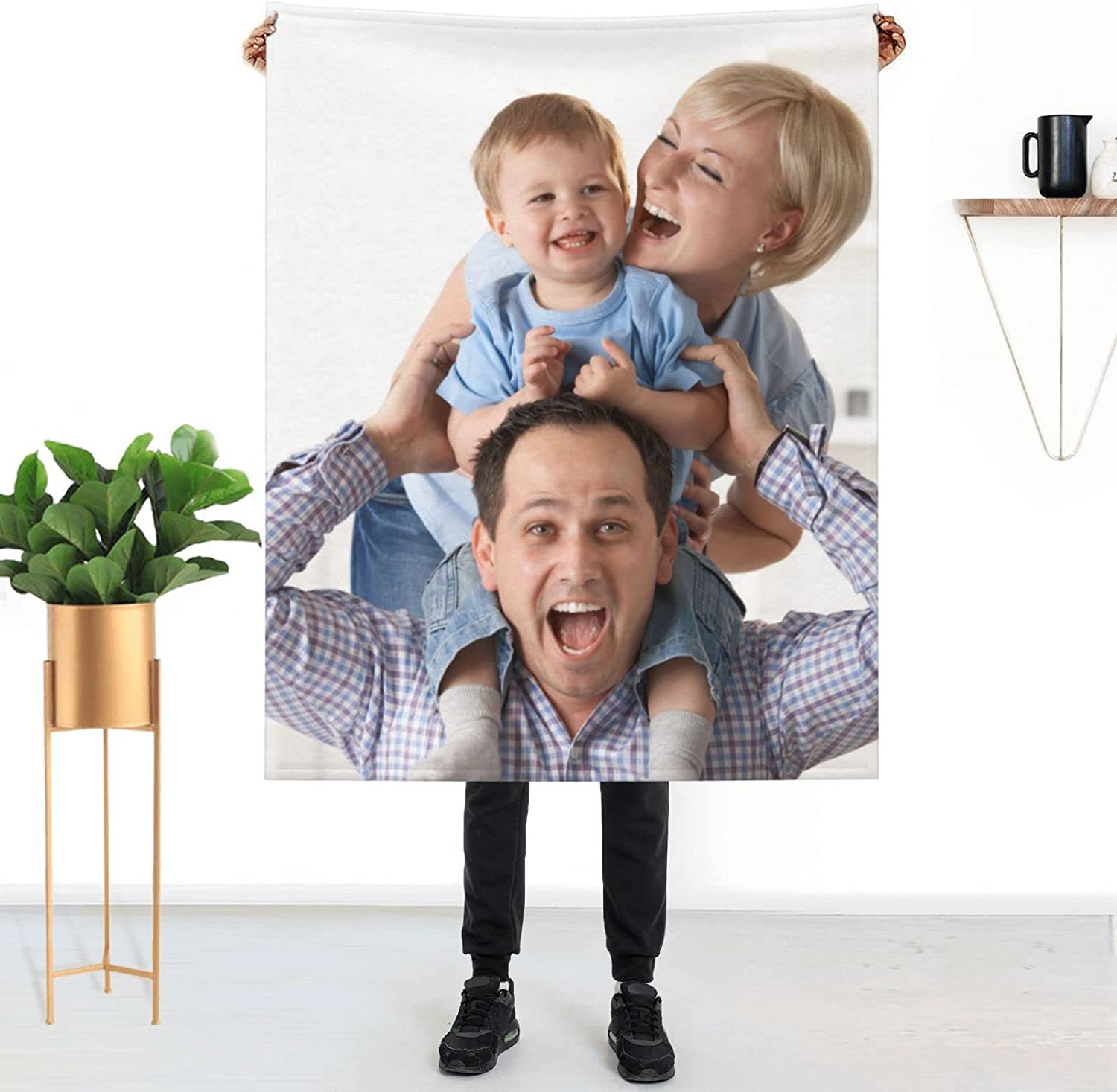 Custom Blanket With Photo Personalized Bedding Throw Blankets For Family Birthday Wedding Gift