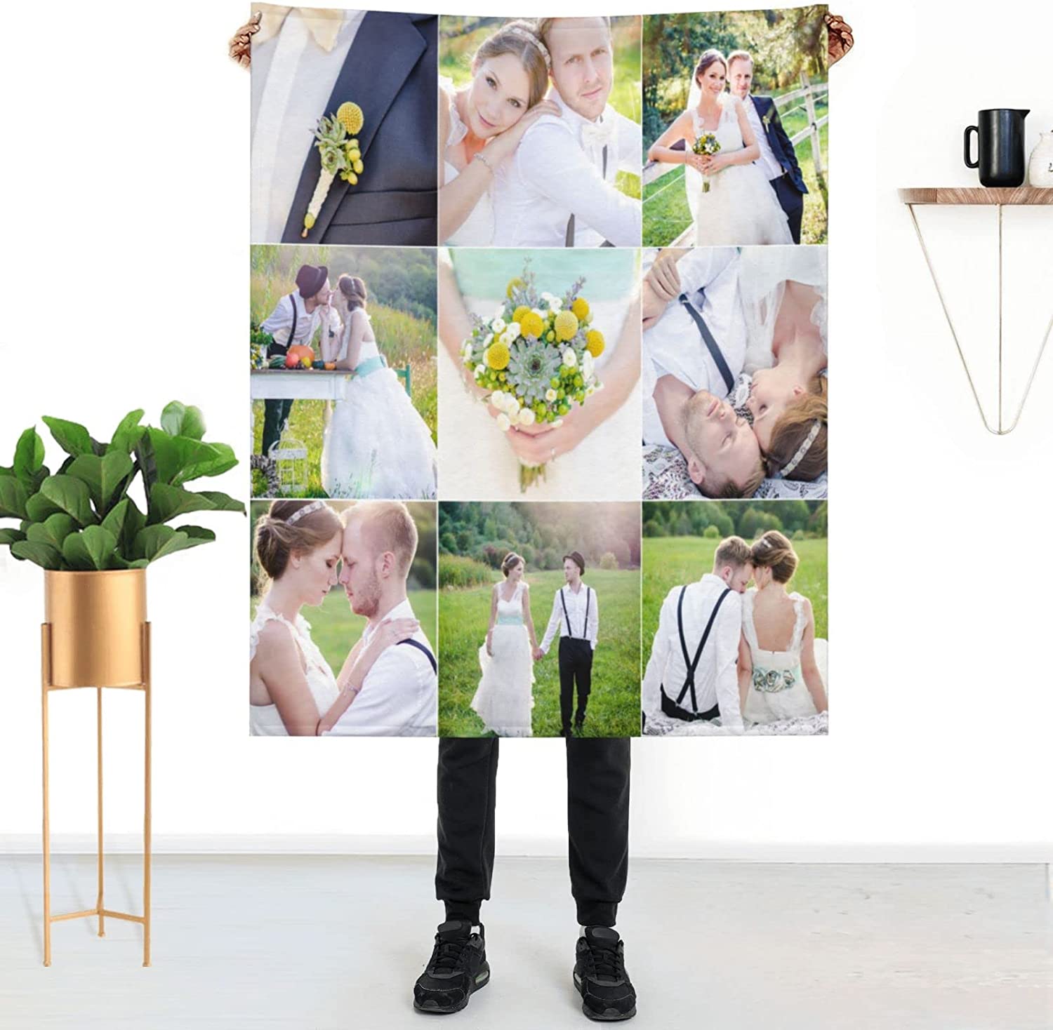 Custom Blanket With Photo Personalized Bedding Throw Blankets For Family Birthday Wedding Gift