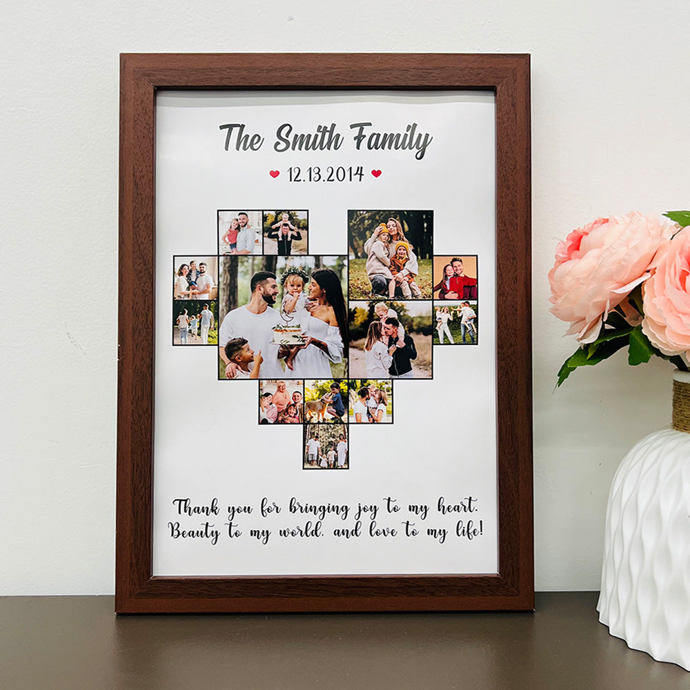 50% OFF⭐️Custom Heart Photo Frame,  Heart Love Collage Anniversary Gift