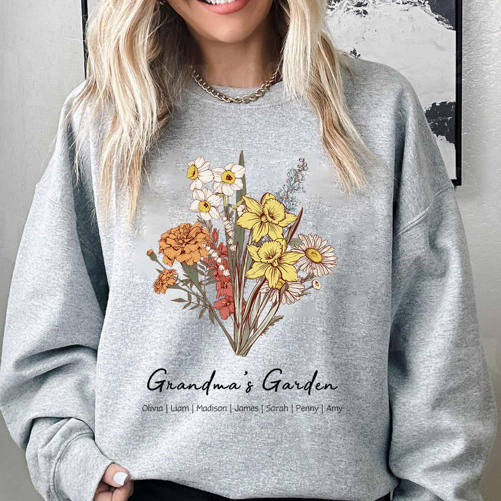Birth Flower Bouquet Customized Crewneck/Hoodie