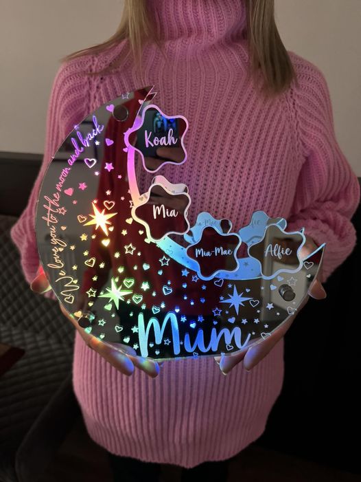 🔥Mother's Day Sale🔥Our Celestial Mum Moon Light-A Personalised Glow of Motherhood