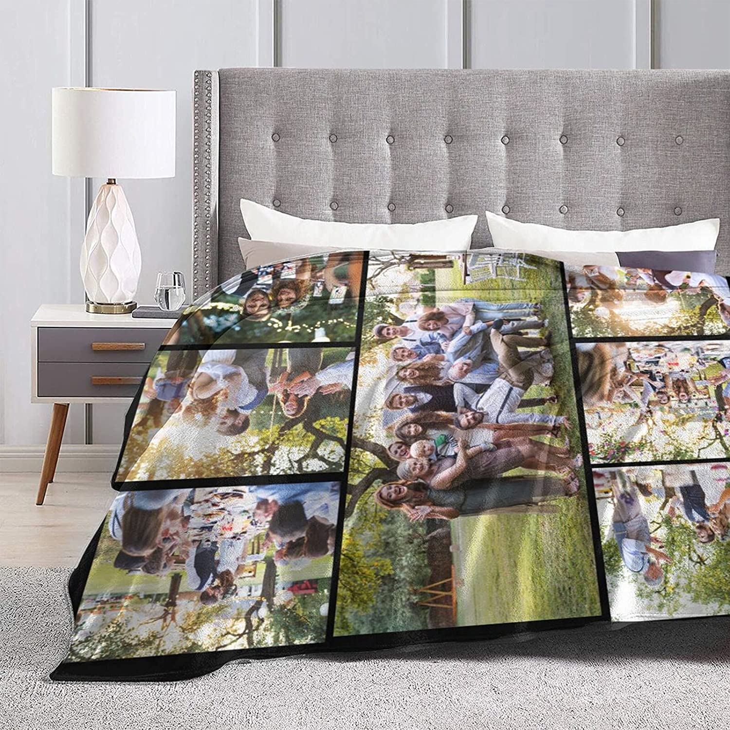 Custom Blanket With Photo Personalized Bedding Throw Blankets For Family Birthday Wedding Gift
