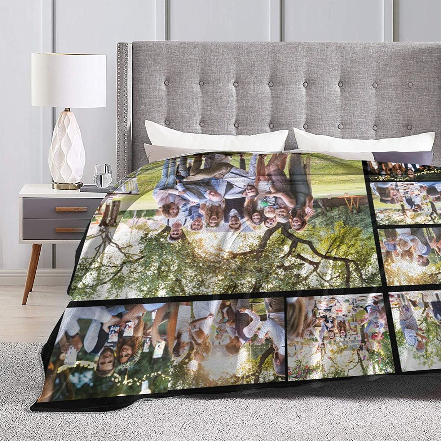 Custom Blanket With Photo Personalized Bedding Throw Blankets For Family Birthday Wedding Gift
