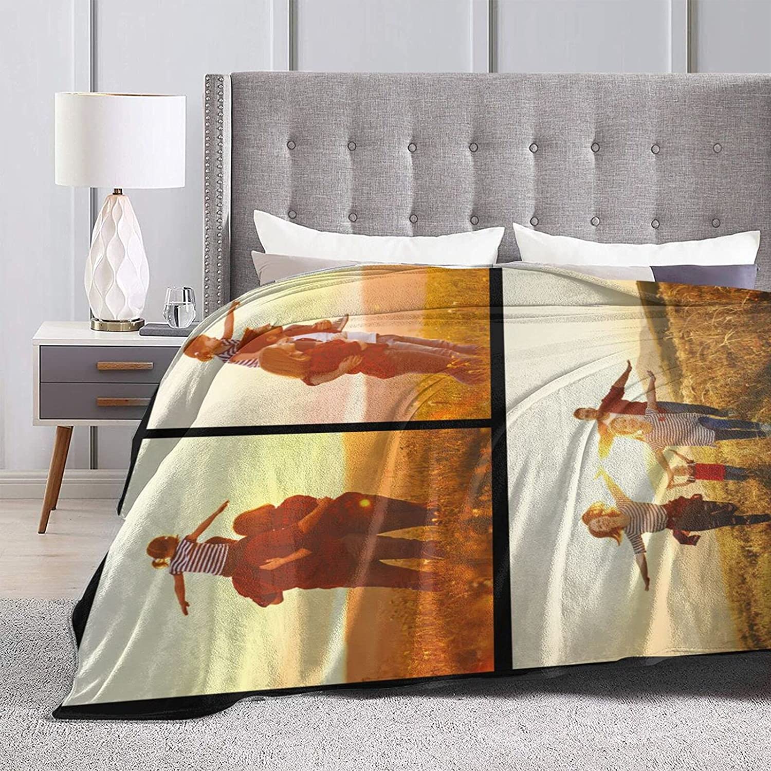 Custom Blanket With Photo Personalized Bedding Throw Blankets For Family Birthday Wedding Gift