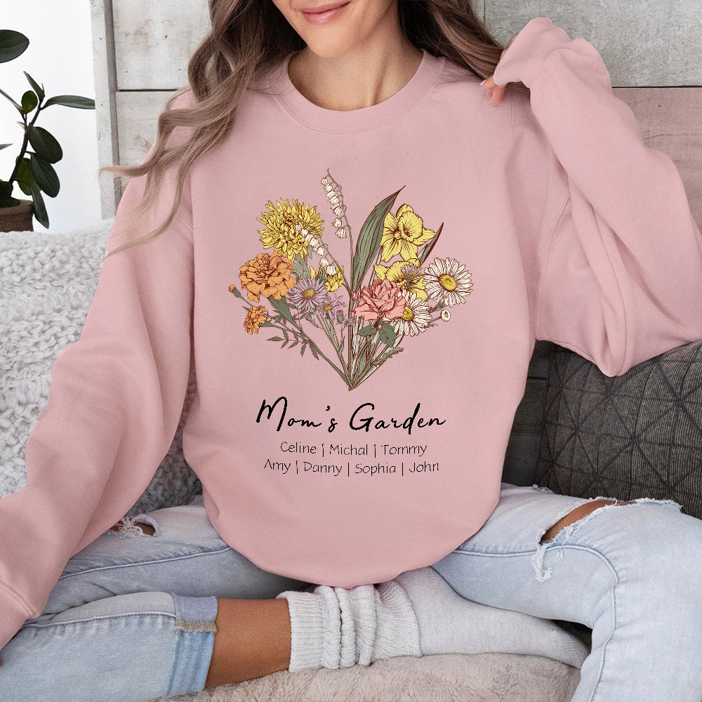 Birth Flower Bouquet Customized Crewneck/Hoodie