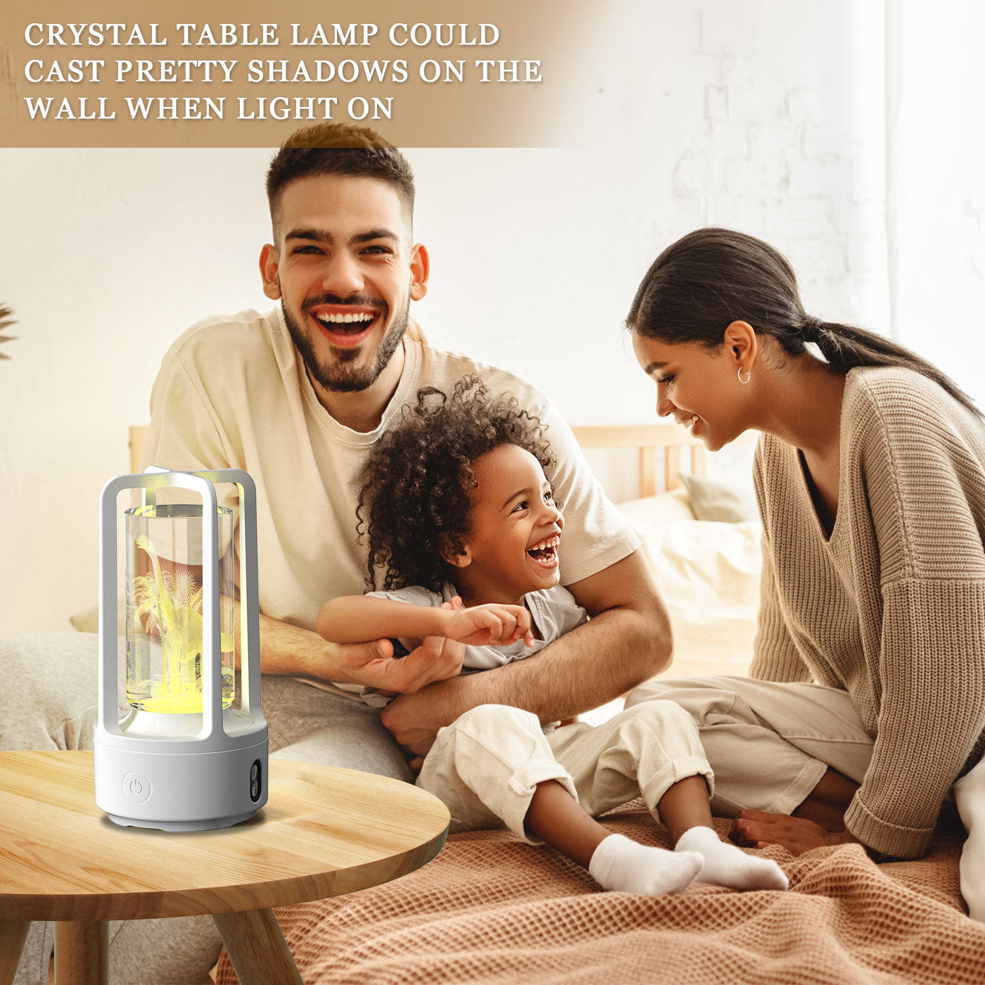 Creative 2 In 1 Audio Acrylic Crystal Touch Lamp And Bluetooth Speaker Valentine's Day Gift