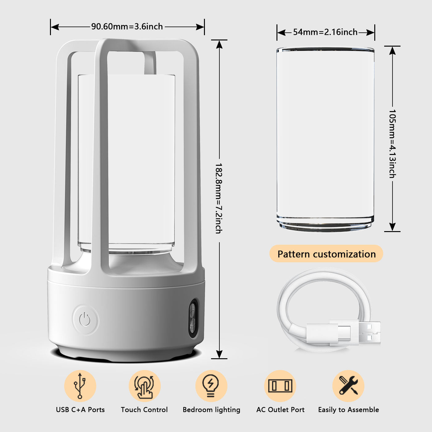 Creative 2 In 1 Audio Acrylic Crystal Touch Lamp And Bluetooth Speaker Valentine's Day Gift
