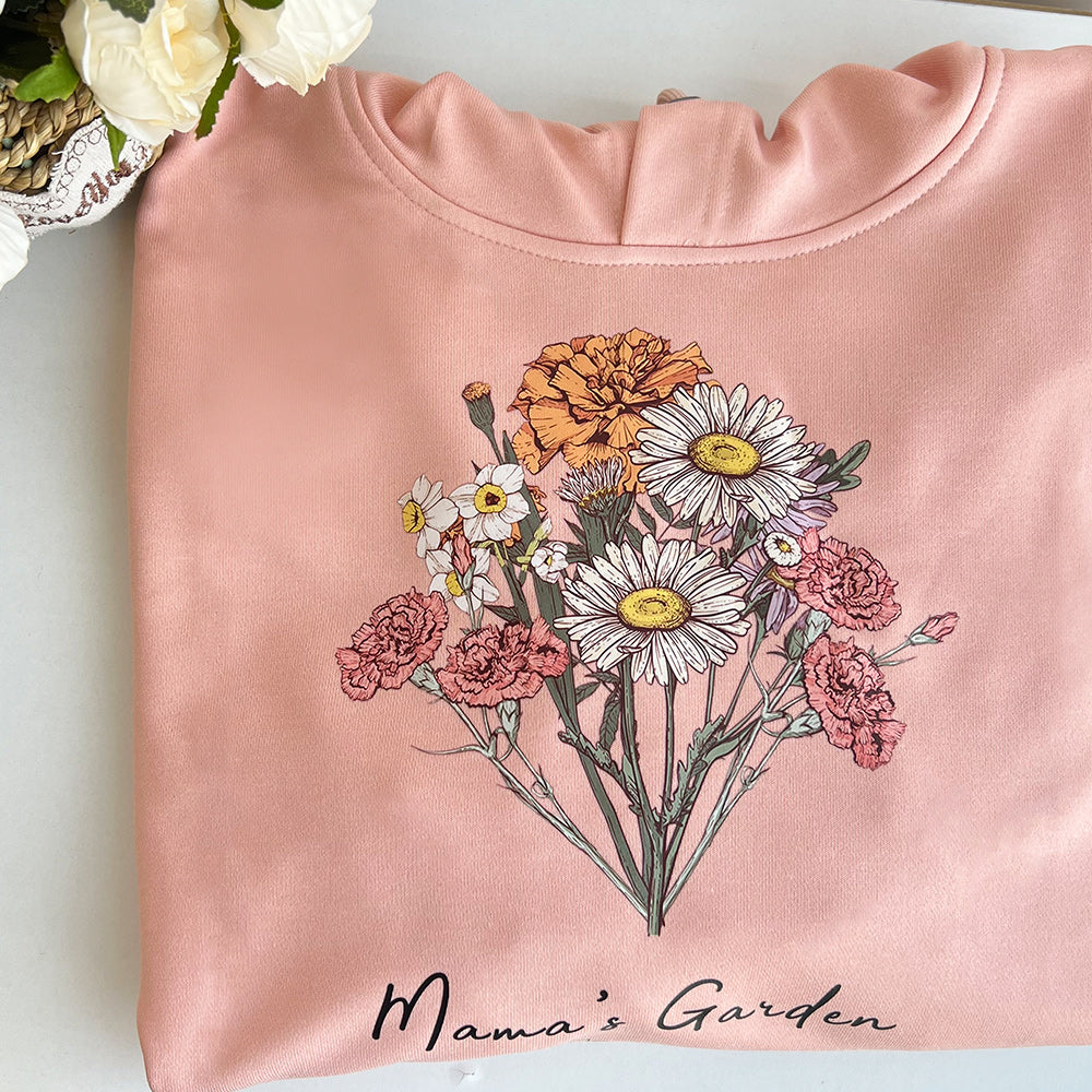 Birth Flower Bouquet Customized Crewneck/Hoodie