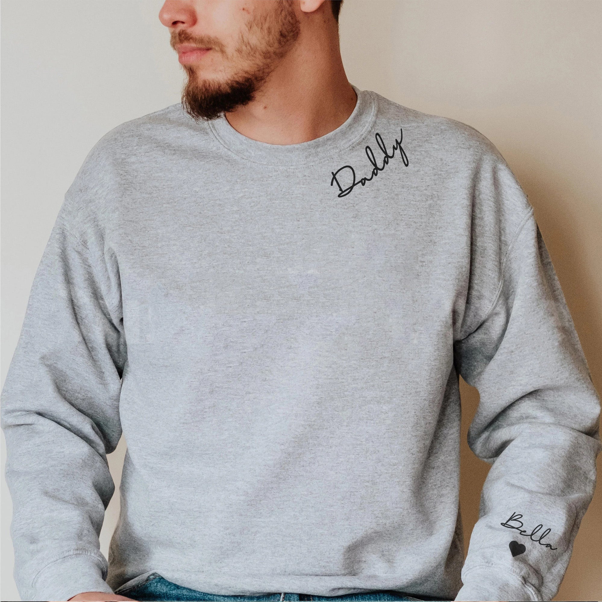 Custom Mama Sweatshirt with Children Name on Sleeve