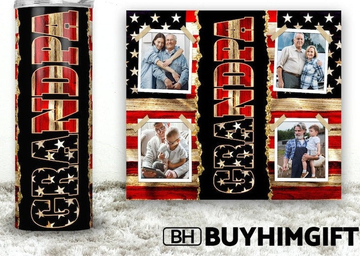 Black And Gold Color Scheme Grandpa Mug- Personalized Father's Day Gift