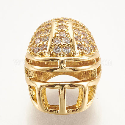 CZ Micro Pave American Football NFL Helmet Bead