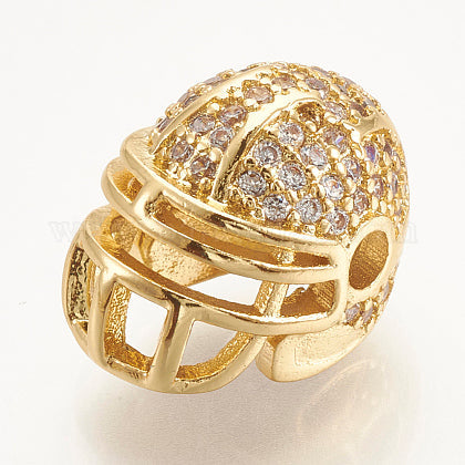 CZ Micro Pave American Football NFL Helmet Bead