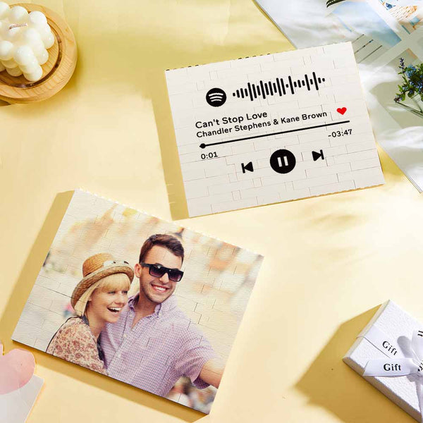 Personalized Building Block Puzzle Photo Brick Photo & Text Frame