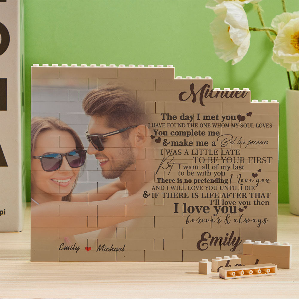 Custom Building Block Puzzle Personalized Photo Brick You Complete Me