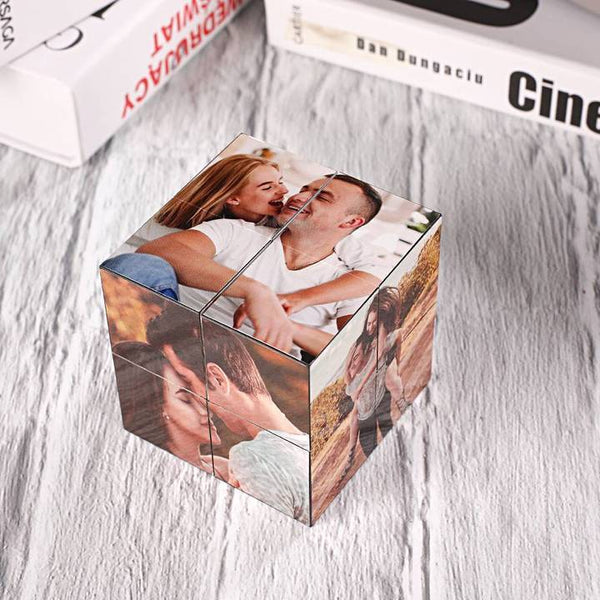 Custom Infinity Photo Cube, Multi Photo Rubix Cube, Creative Gifts for Love
