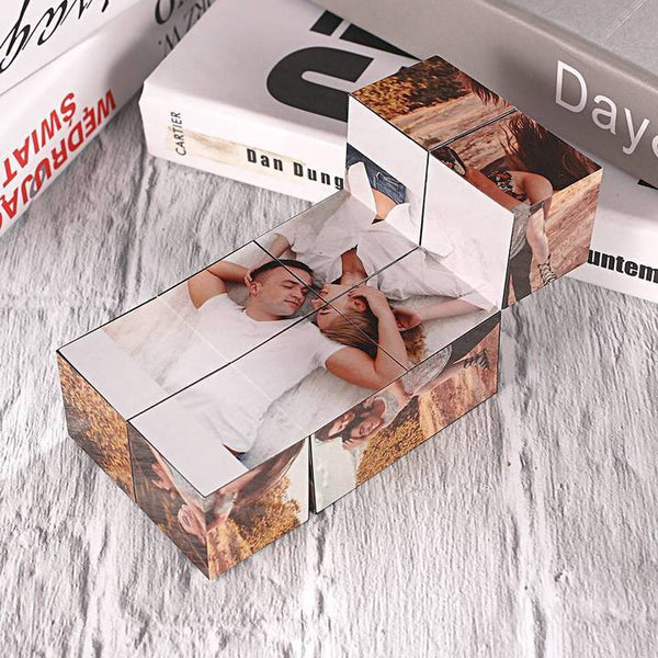 Custom Infinity Photo Cube, Multi Photo Rubix Cube, Creative Gifts for Love