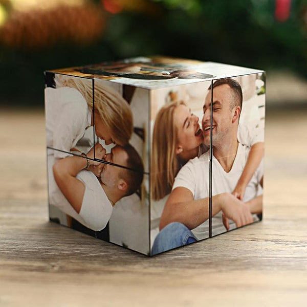 Custom Infinity Photo Cube, Multi Photo Rubix Cube, Creative Gifts for Love