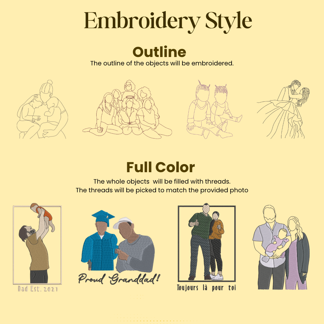 Personalized Photo Unique  Embroidered Sweatshirt