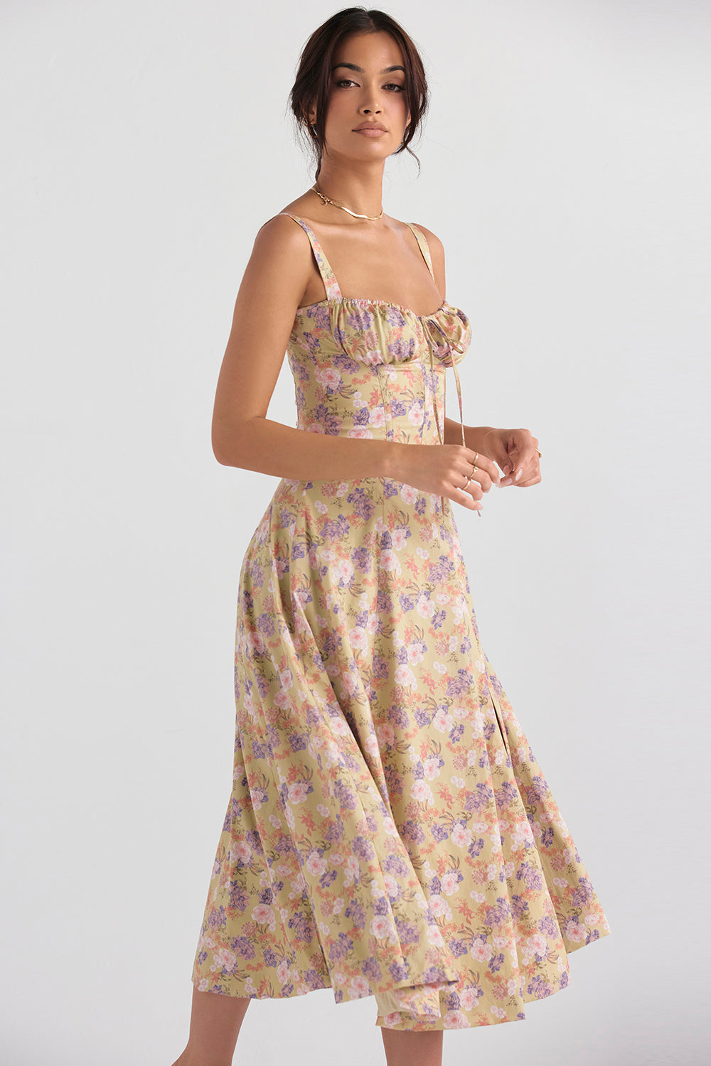 Floral Bustier Midriff Waist Shaper Dress (Buy 2 Free Shipping)