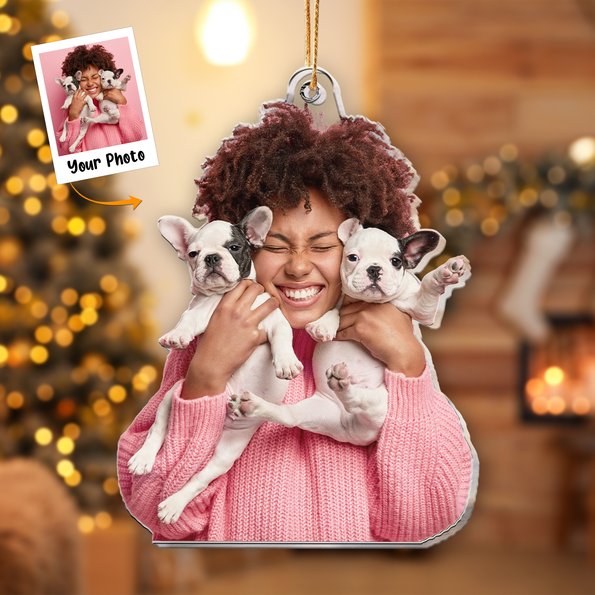 Gift For Dog Lovers Dog Mom - Personalized Acrylic Photo Ornament