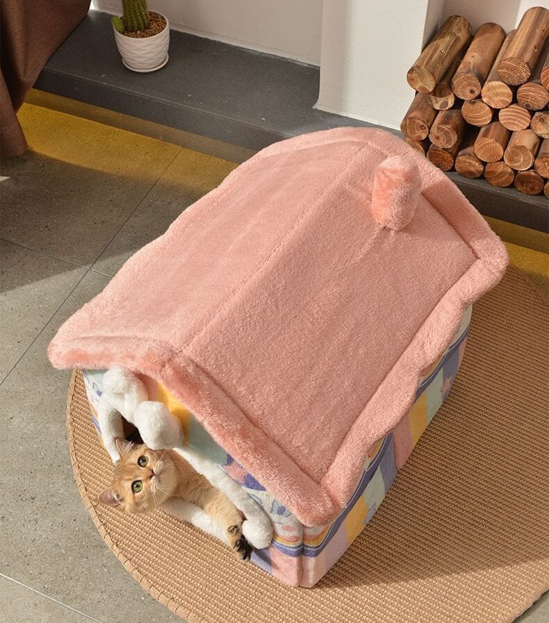 Dog/Cat  house Bed - Pink