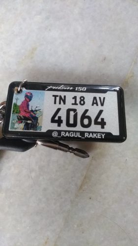 CUSTOM PHOTO NUMBER PLATE KEYCHAIN