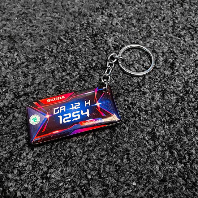 ULTRA-UNIQUE GEL NUMBER PLATE KEYCHAIN