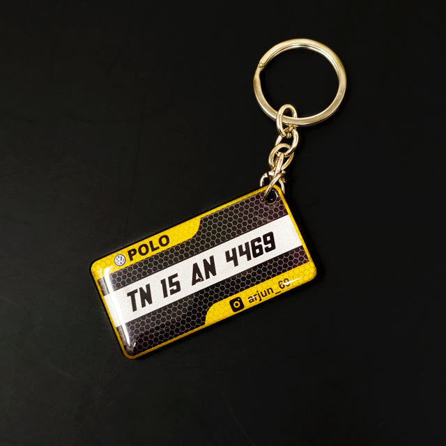 CARBON GEL NUMBER PLATE KEYCHAIN