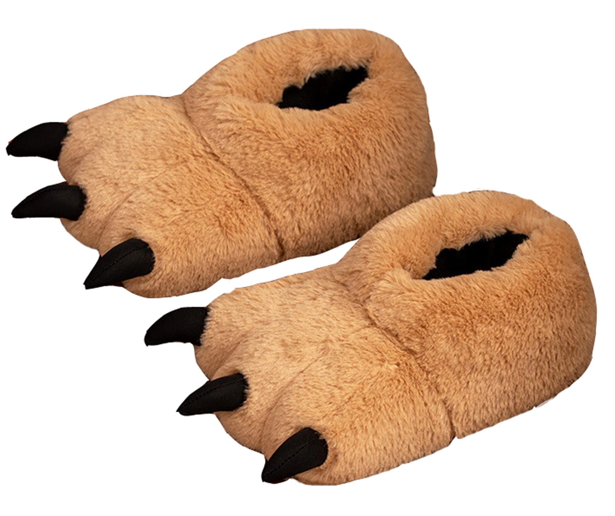 Adults Monster Dinosaur Claw Foot Fur Cuddly Indoor Slippers
