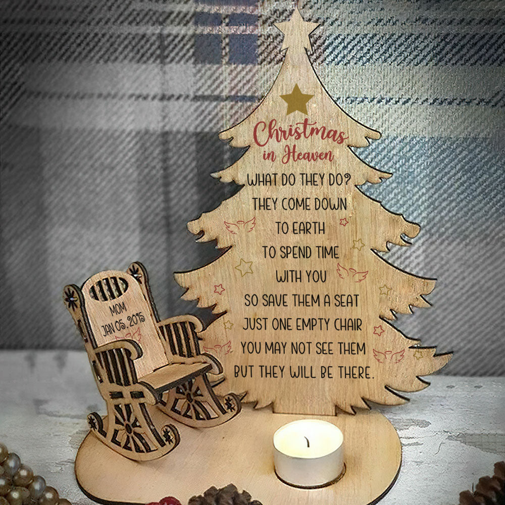 Greatest Christmas In Heaven - Personalized Custom Candle Holder