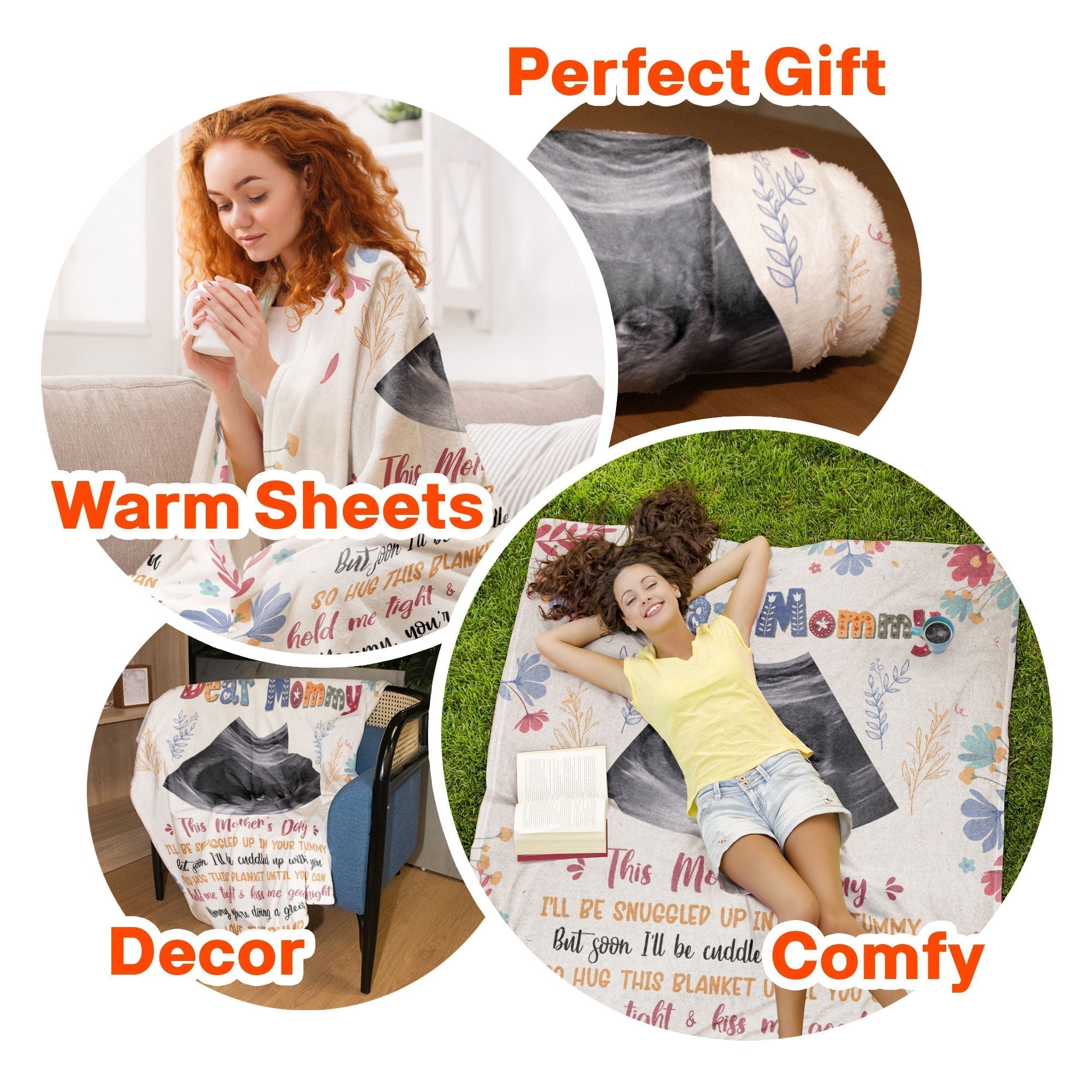 💖For Dad Blanket👨Custom Blankets Personalized Ultrasound For New Father Blanket Best Gift