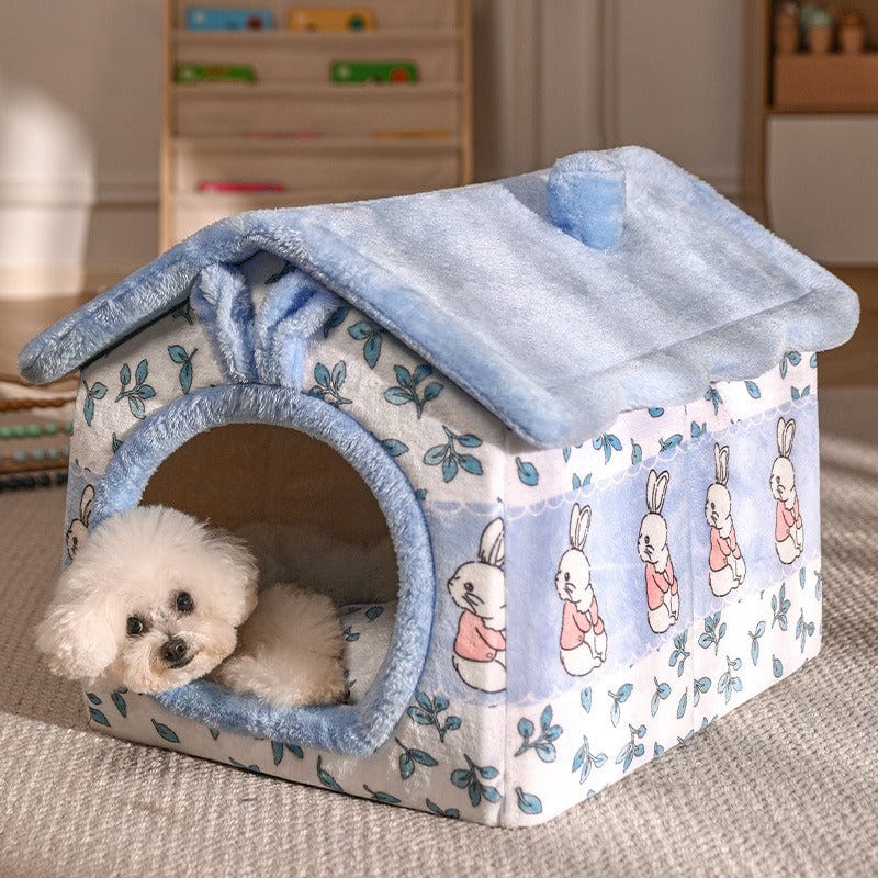 Dog/Cat  house Bed - Blue