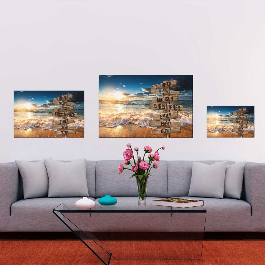 Canyon Pier Multi-Names Premium Canvas